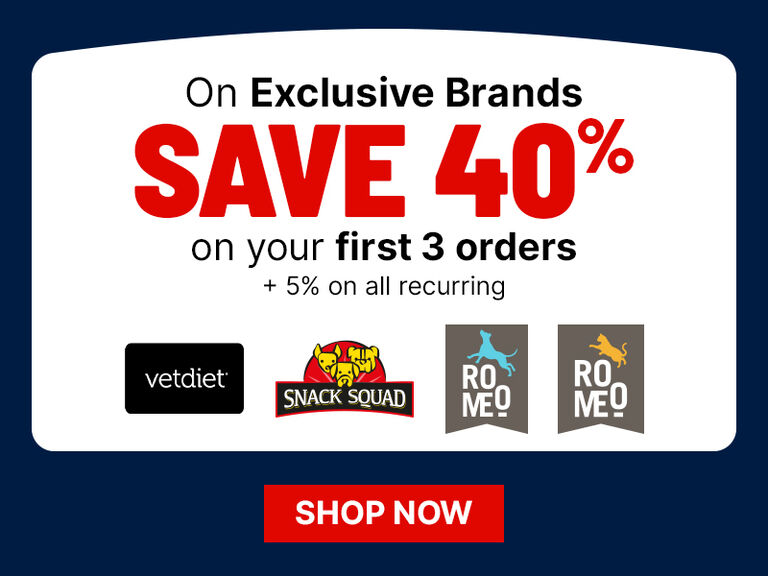 On exclusive brands, save 40% on your first 3 orders + 5% on all recurring. Shop now