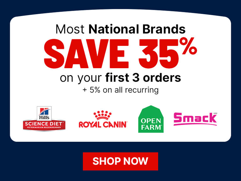 Most national brands, save 35% on your first 3 orders + 5% on all recurring. Shop now