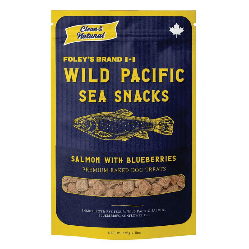 Foley's, Wild Pacific Sea Snacks - Salmon with Blueberries - Baked Dog Treats image number null