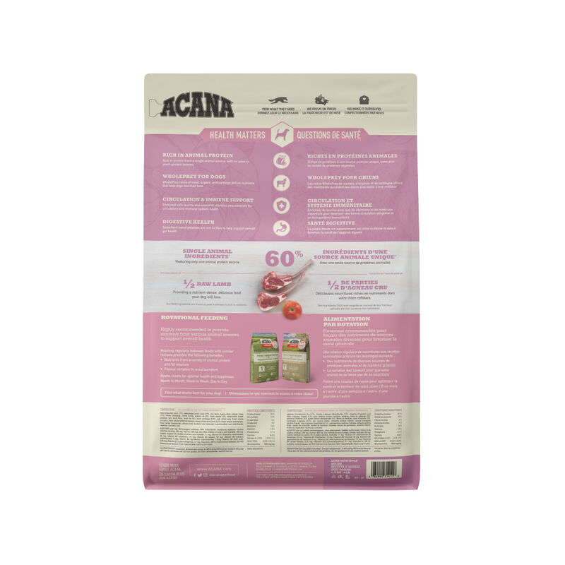 Acana, Adult - Singles Lamb & Apple - Dry Dog Food image number null