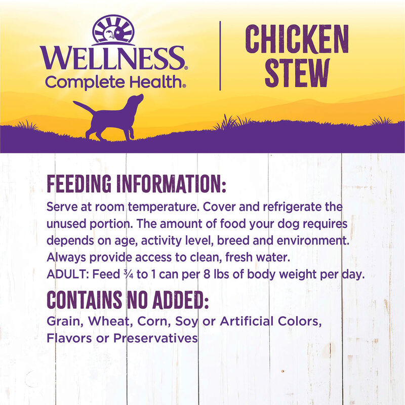 Wellness, Canned Dog Food, Chunks & Gravy, Chicken Stew with Carrots & Potatoes - 12.5 oz - Wet Dog  image number null