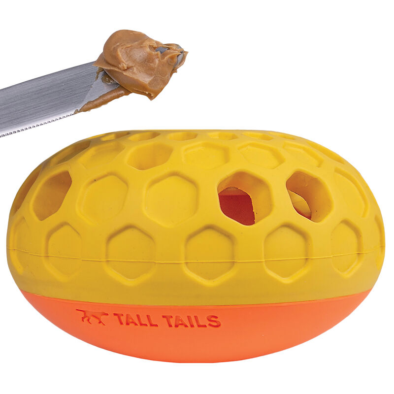 Tall Tails, Natural Rubber Hive Toy - 4" - Interactive Dog Toy image number null