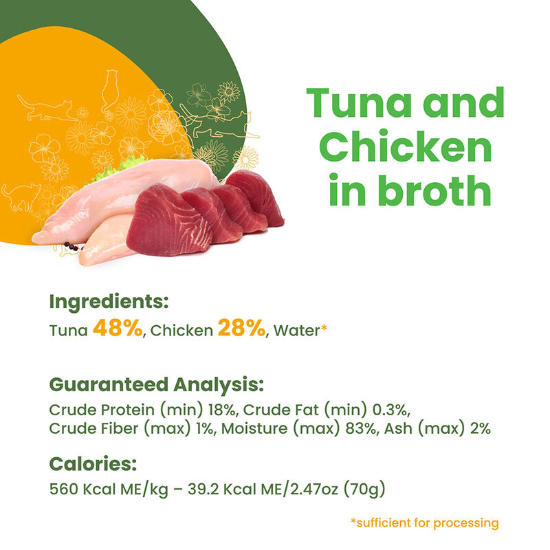 Almo Nature, Can Feline Adult - Tuna & Chicken in Broth - 2.5 oz - Wet Cat Food image number null