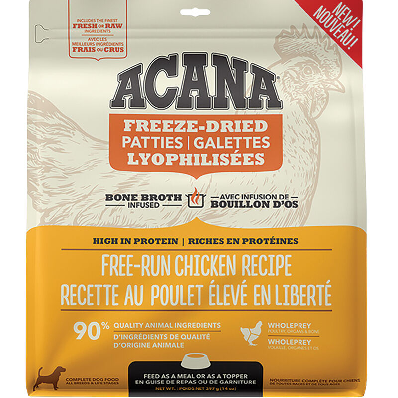 Acana, Adult - FD Patties - Free Run Chicken - 397 g - Freeze Dried Dog Food image number null