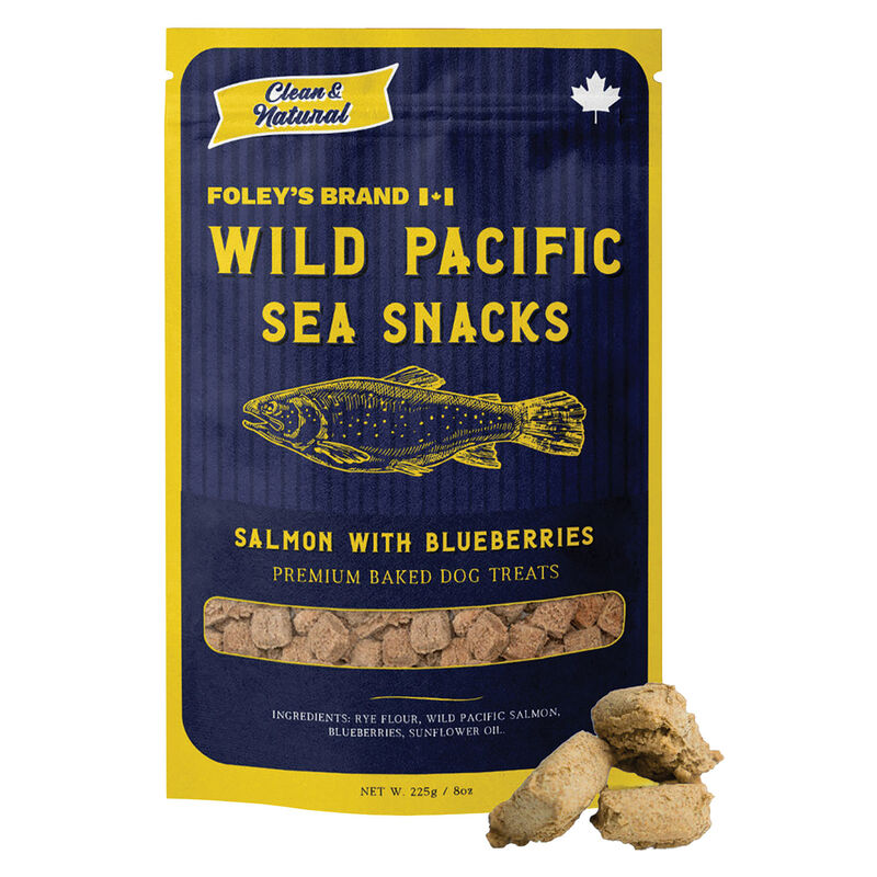 Foley's, Wild Pacific Sea Snacks - Salmon with Blueberries - Baked Dog Treats image number null