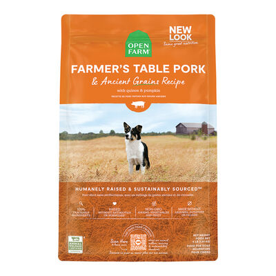 Open Farm, Farmerâ€™s Table Pork & Ancient Grains Adult Dog Dry Food - Dry Dog Food