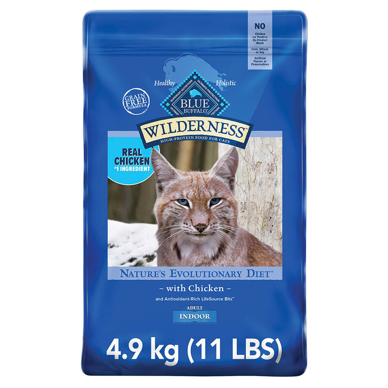 Blue Buffalo, Feline Adult - Wilderness Indoor - Chicken - Dry Cat Food image number null