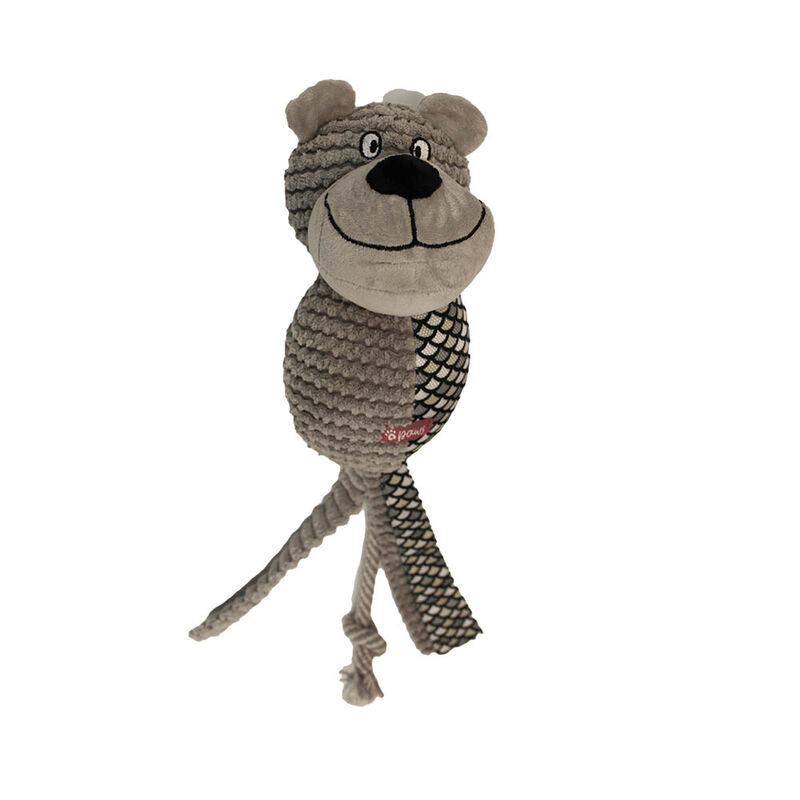 Canada Paws, Bobby Bear - Grey - Plush Dog Toy image number null