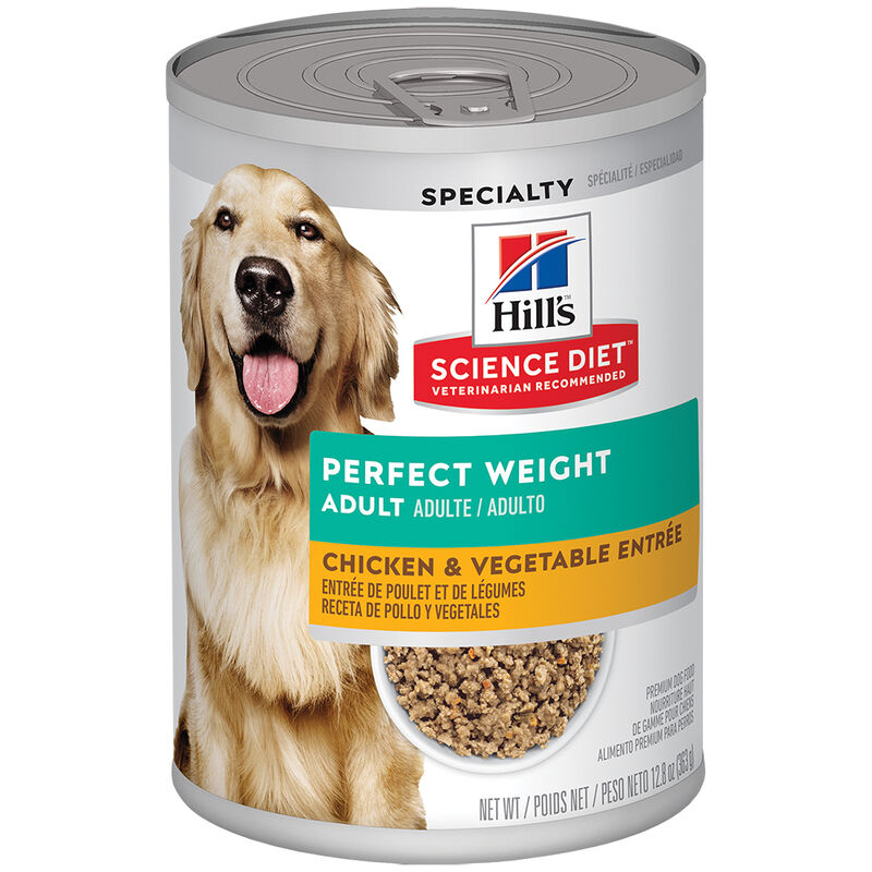 Science Diet, Adult Perfect Weight Chicken & Vegetable Canned Dog Food for healthy weight management image number null