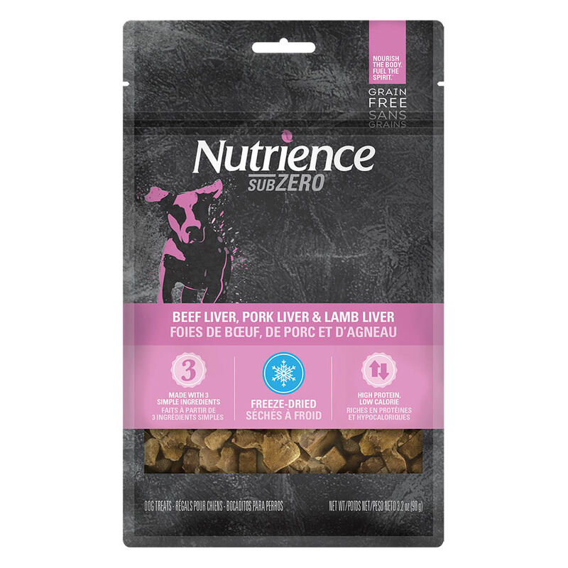Nutrience, Freeze Dried Treats - SubzeroPrairieRed - Beef, Pork & Lamb Liver - 90 g - Dog Treat image number null