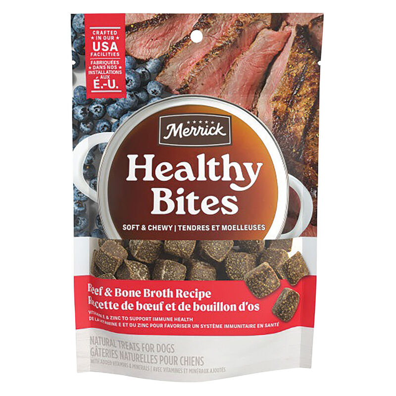 Merrick, Healthy Bites Beef & Bone Broth - Dog Treats image number null