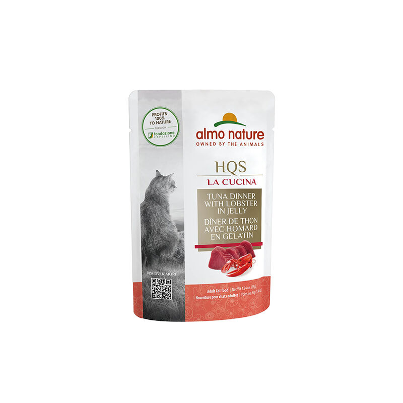 Almo Nature, Pouch, Feline Adult - La Cucina  - Tuna w/ Lobster - 55 g - Wet Cat Food image number null
