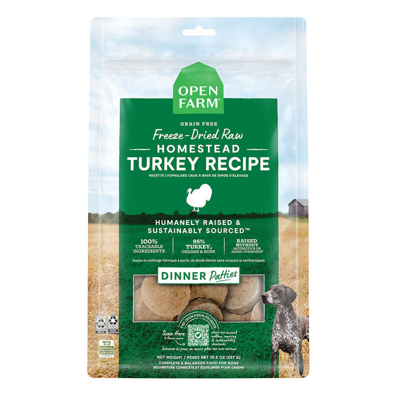 Open Farm, Freeze Dried Patties - Homestead Turkey - Freeze Dried Dog Food image number null