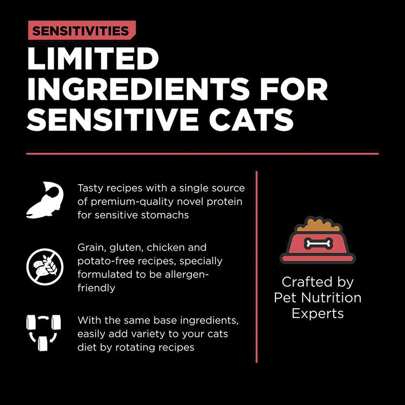 GO! SOLUTIONS, Feline Adult - Sensitivities Limited Ingredient Grain Free - Salmon - Dry Cat Food image number null