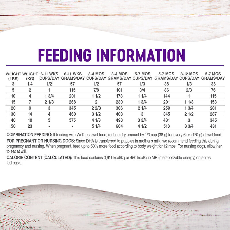 Wellness, Complete Health Puppy with Deboned Chicken, Oatmeal & Salmon Meal - Dry Dog Food image number null