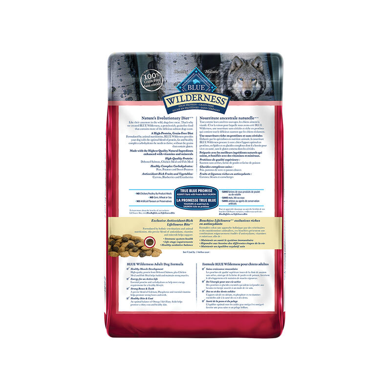 Blue Buffalo, Adult - GF Wilderness - Salmon - Dry Dog Food image number null