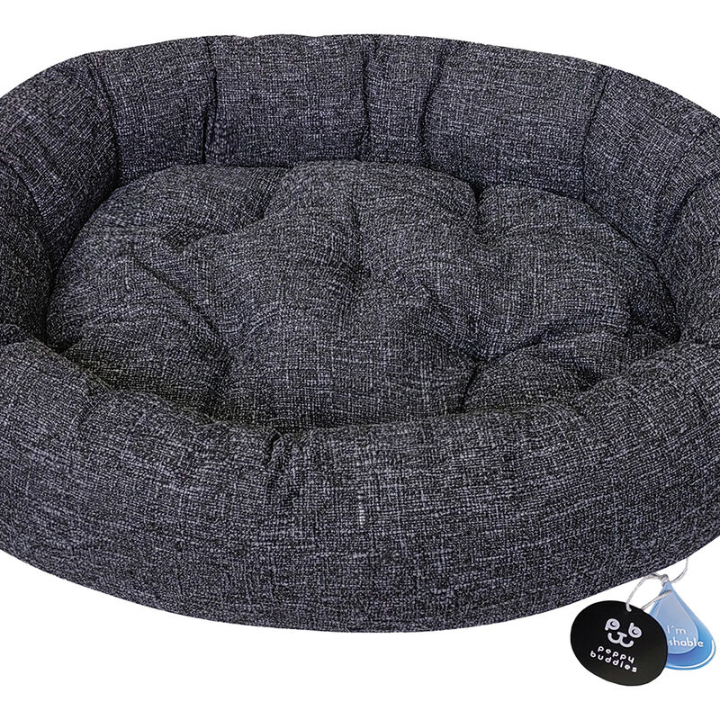 Peppy Buddies, Oval Pet Bed - Black image number null