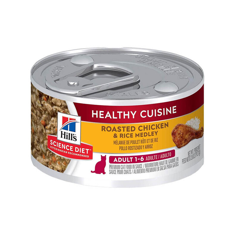 Science Diet, Adult Healthy Cuisine Roasted Chicken & Rice Medley - 79.37 g - Wet Cat Food image number null