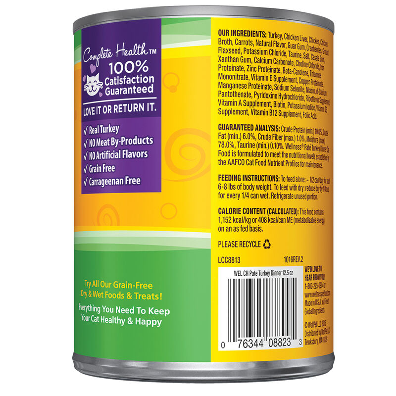 Wellness, Canned Cat Food, Complete Health, Turkey - Wet Cat Food image number null