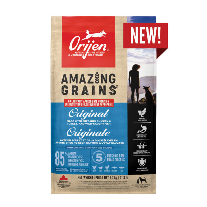 Orijen, Amazing Grains - Original - Chicken, Turkey, & Wild-Caught Fish - Dog Food image number null