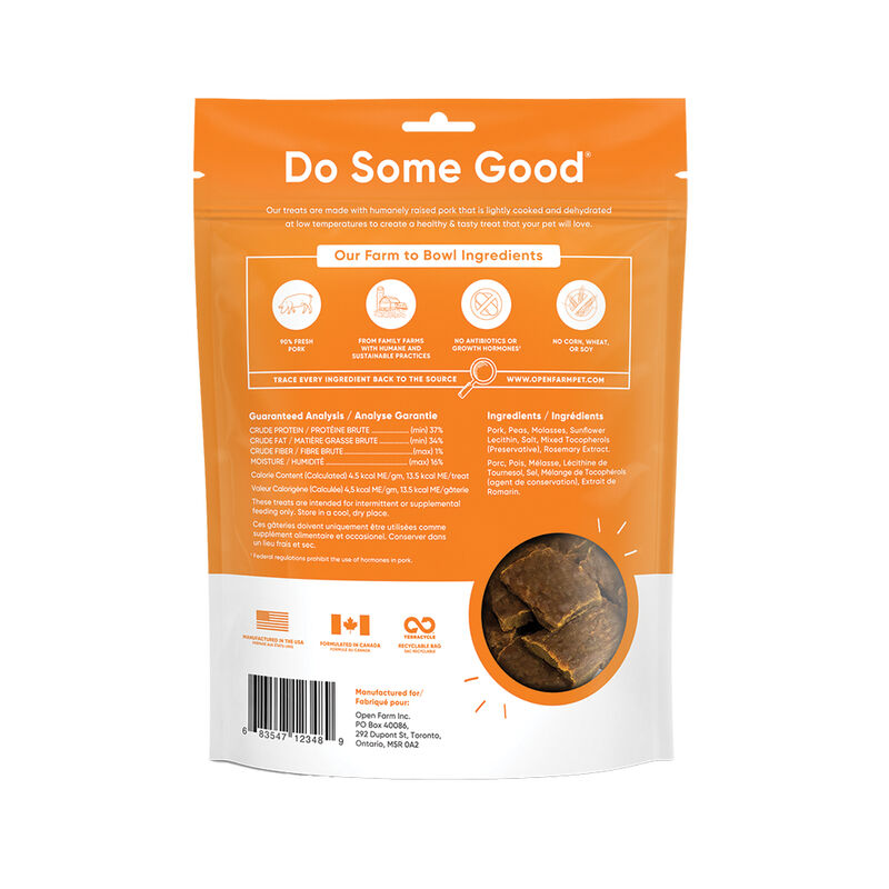 Open Farm, Treat - Dehydrated Pork - 128 g - Dog Treat image number null
