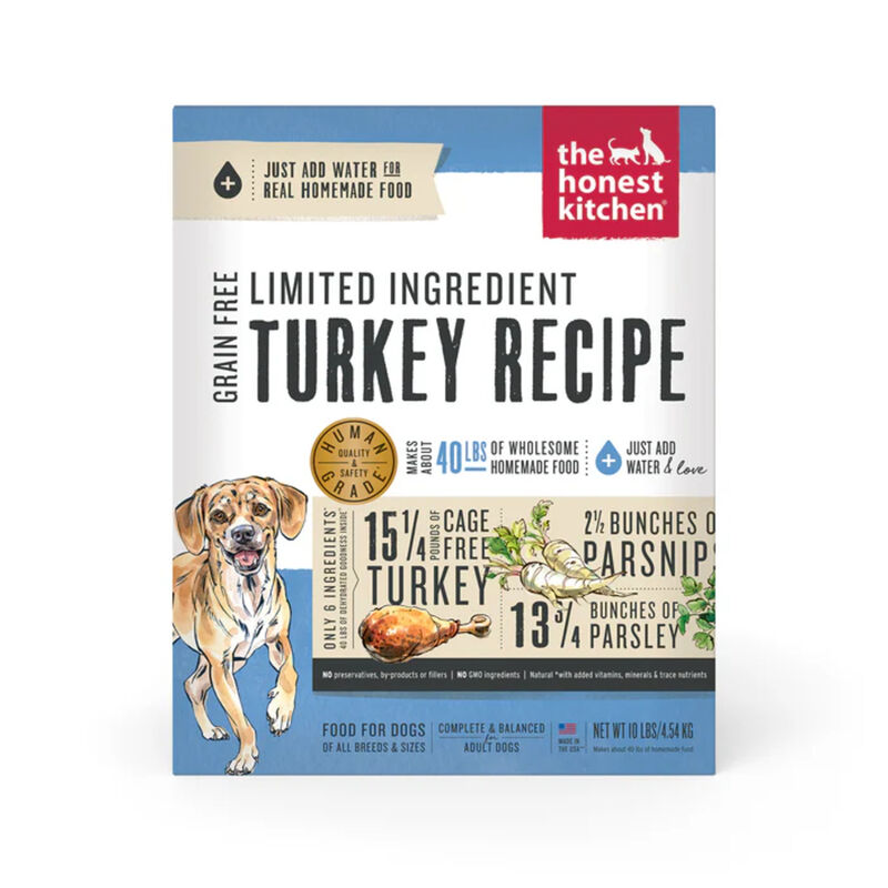 The Honest Kitchen, Limited Ingredient, Turkey & Parsnip Recipe - Freeze Dried Dog Food image number null