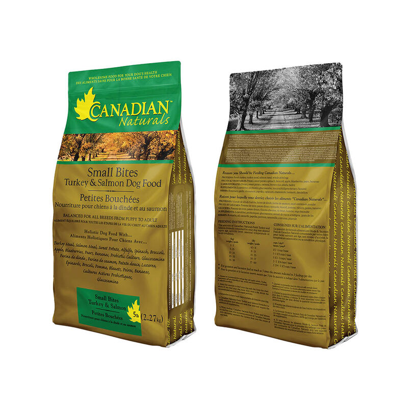 Canadian Naturals, Adult - Small Bites - Turkey & Salmon - 13.6 kg - Dry Dog Food image number null