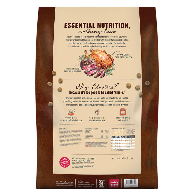 The Honest Kitchen, Essential Clusters - Whole Grain Beef & Chicken Recipe - Dry Dog Food image number null