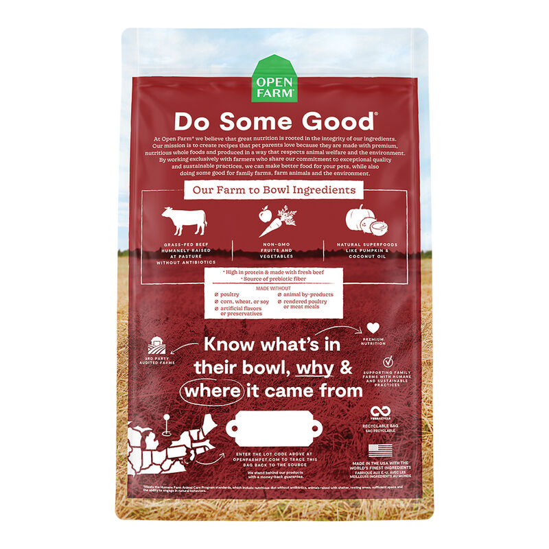 Open Farm, Grass-Fed Beef - 1.81 kg - Dry Dog Food image number null