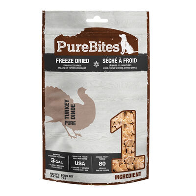 PureBites, Mid Size Dog Treats, Turkey - 70 g - Freeze Dried Dog Treat