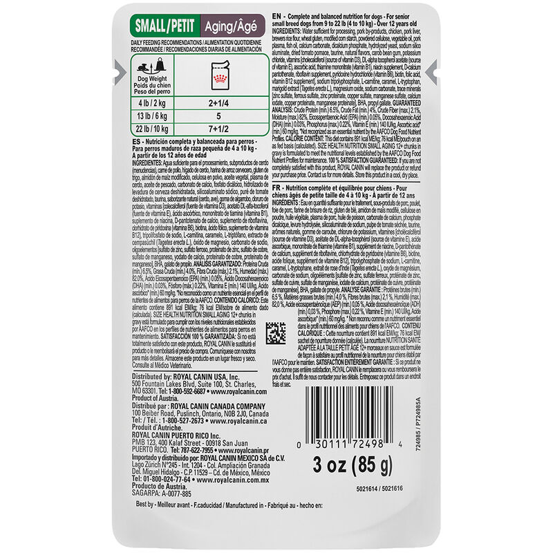 Royal Canin, Size Health Nutrition Small Aging 12+ Dog - Wet Dog Food image number null