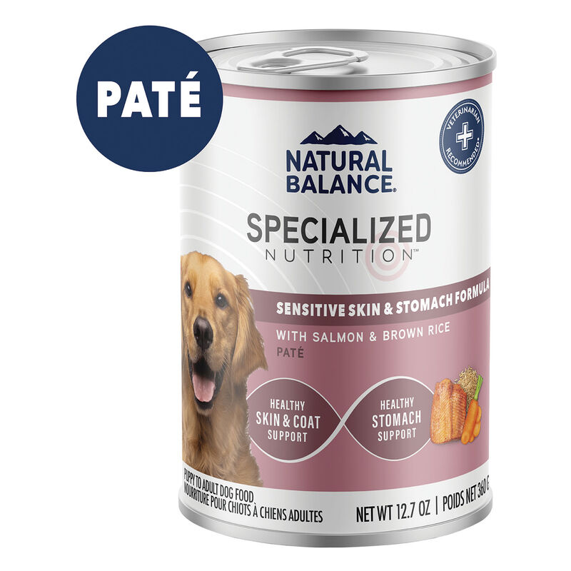 Natural Balance, Specialized Nutrition - Sensitive Skin & Stomach Formula with Salmon & Brown Rice - image number null