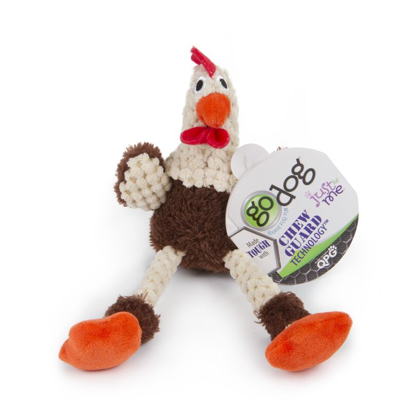 goDog Checkers Skinny Rooster - Dog Toy image number null