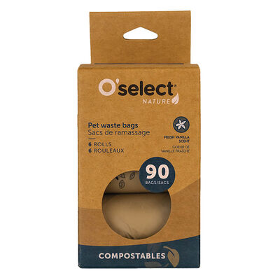 O'select, Compostable Poop Bags - Vanilla - 90ct