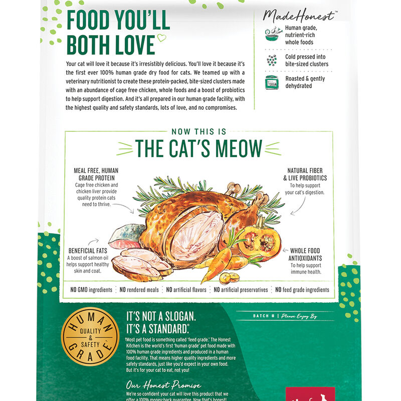 The Honest Kitchen, Grain Free Whole Food Clusters, Chicken Recipe - Dry Cat Food image number null