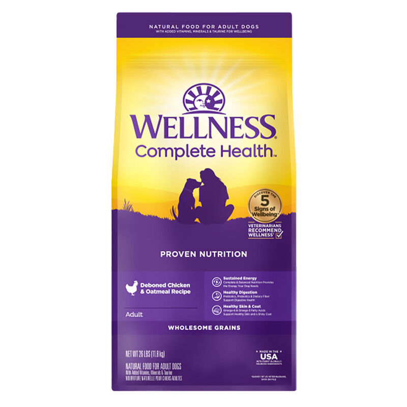Wellness, Adult Complete Health - Deboned Chicken & Oatmeal - 11.8 kg - Dry Dog Food image number null