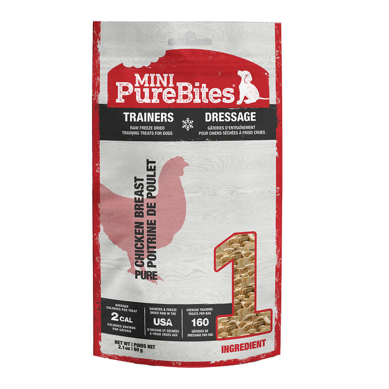 PureBites, Mini Trainers - Chicken Breast - 60 g - Freeze Dried Dog Treat image number null