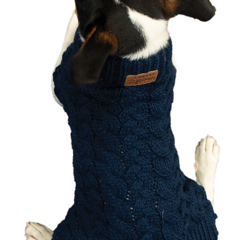 Canada Paws, Wool Sweater - Navy - Dog Sweater image number null