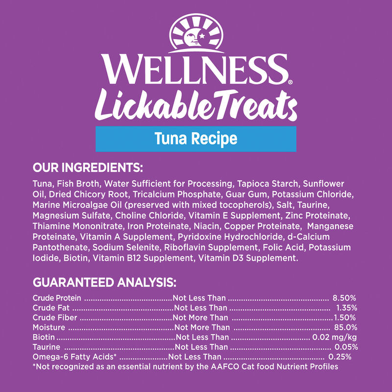 Wellness, Lickable Puree GF Treats - Tuna - 72 g - Cat Treats image number null