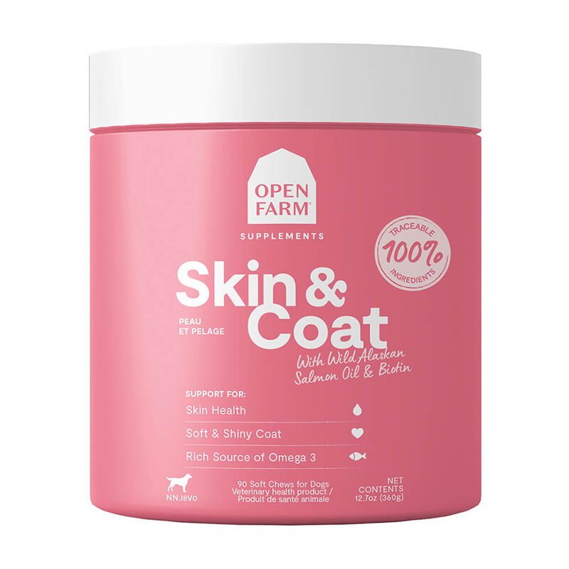 Open Farm, Skin & Coat Chews - 90 ct - Dog Supplements image number null