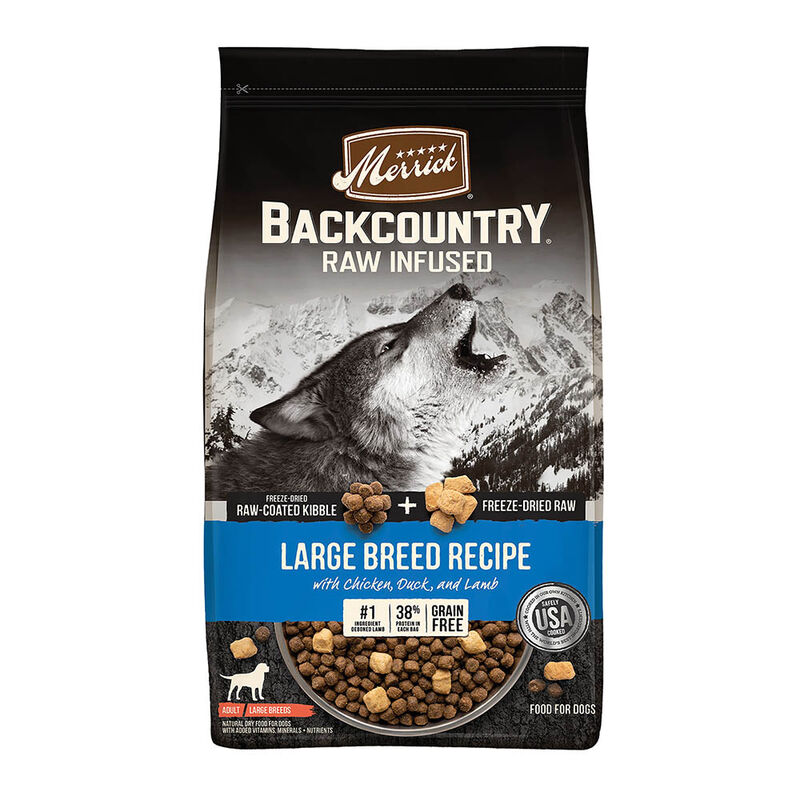 Merrick, Grain Free Backcountry Raw Infused Large Breed - 9.07 kg - Dry Dog Food image number null