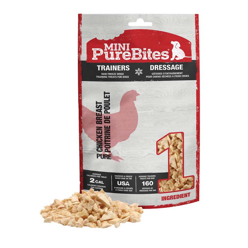 PureBites, Mini Trainers - Chicken Breast - 60 g - Freeze Dried Dog Treat image number null