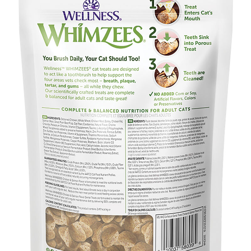 Whimzees, Feline Dental Treats - Chicken & Salmon - 56.69 g image number null