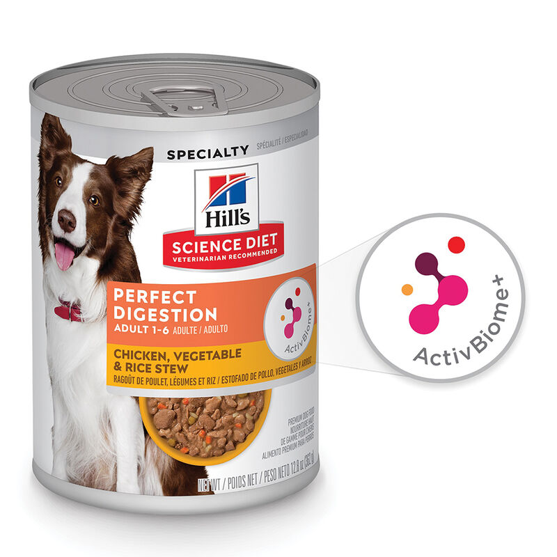 Science Diet, Adult - Perfect Digestion - Chicken, Vegetable & Rice Stew - 363 g - Wet Dog Food image number null