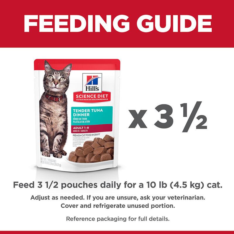 Science Diet, Adult Tender Tuna Dinner Wet Cat Food - 80 g - Wet Cat Food image number null