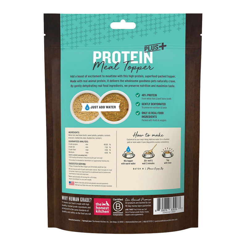 The Honest Kitchen, Adult Protein+ Fish & Superfoods Topper &ndash; 340 g &ndash; Dog Food image number null