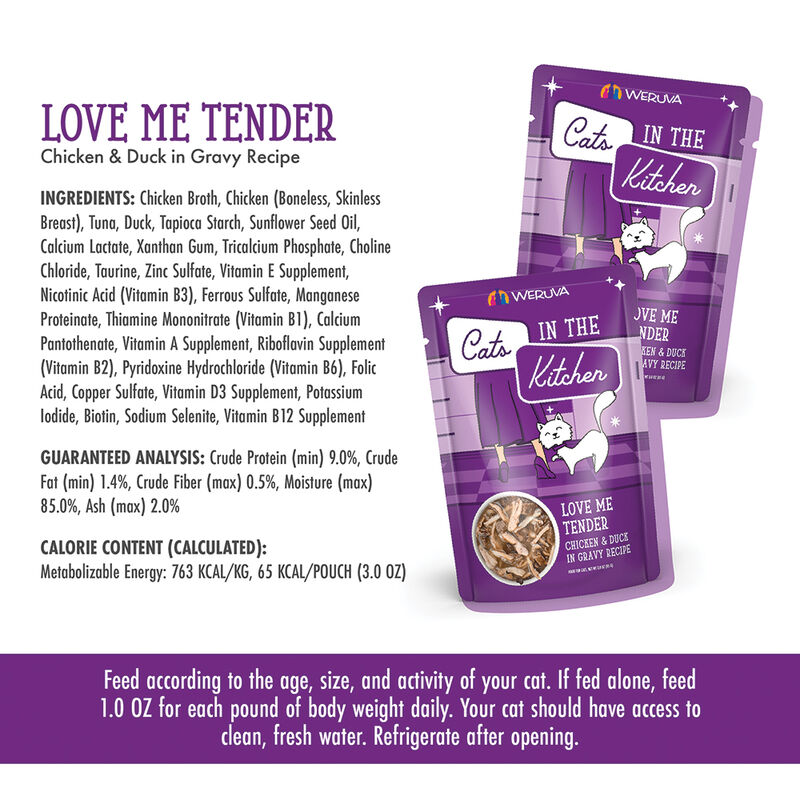 Weruva, Can Feline  - Love Me Tender-Chicken&Duck-85g - Shreds - Wet Cat Food image number null