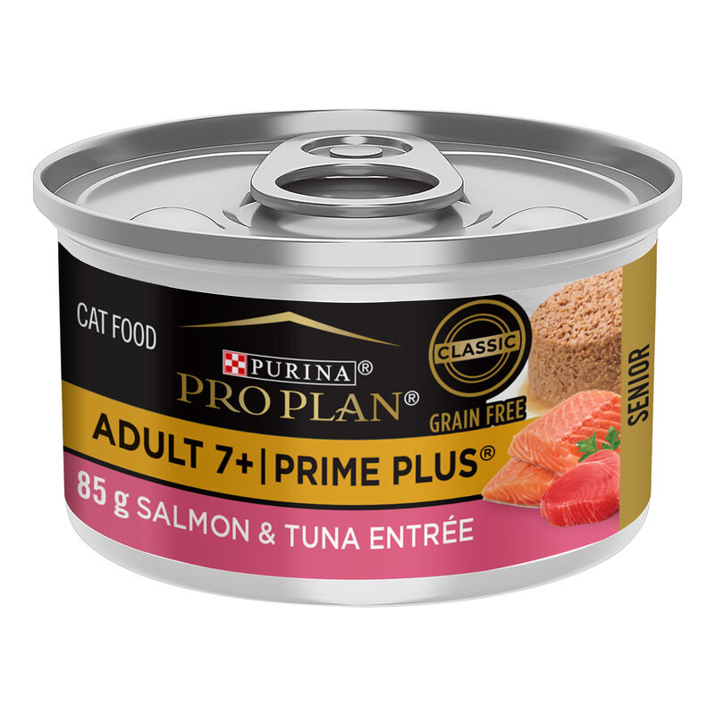 Purina Pro Plan Prime Plus Adult 7+ Salmon & Tuna Entr&eacute;e Classic Wet Cat Food 85g image number null
