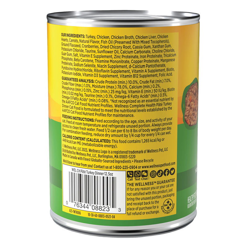 Wellness, Canned Cat Food, Complete Health, Turkey - Wet Cat Food image number null
