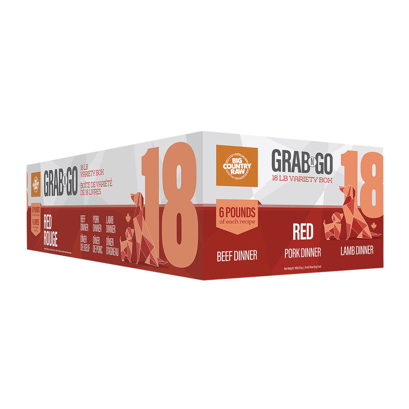Big Country Raw, Grab N Go Red Deal - 18 lb - Frozen Dog Food image number null